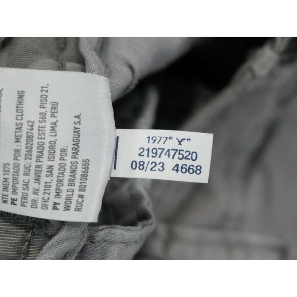 American Eagle Cargo Pants Mens 32x30 Actual 32x26 Gray Slim Lived In Flex - Picture 12 of 16